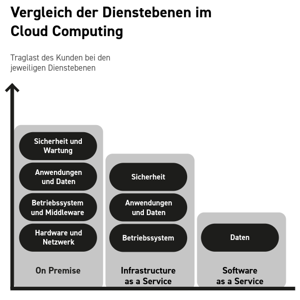 Vergleich Dienstebenen Cloud Computing